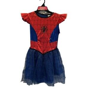 Marvel Spider Girl Costume Child Large 12-14 Red Blue